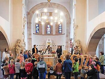 Erntedankfest in der St. Lambertus-Pfarrkirche Thulba.