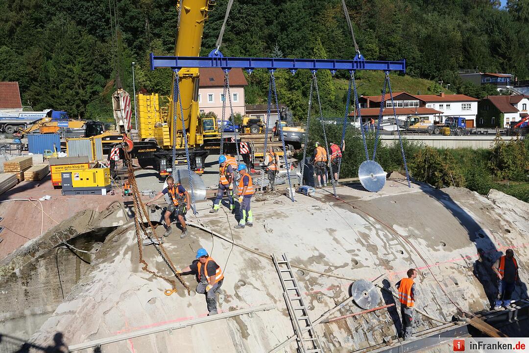 Brückenabriss in Kronach