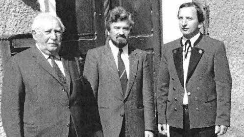 Bürgermeister Franz Och mit Vorgänger Georg Schirmer (l.) und Nachfolger Walter Zeißler (r.)