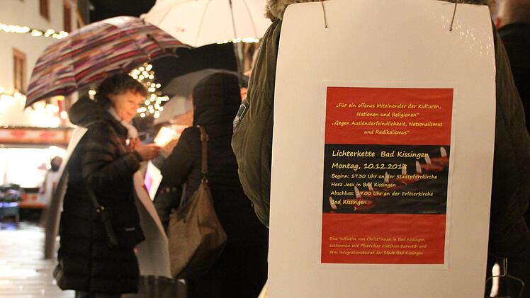 Lichterkette in Bad Kissingen. Foto: Johannes Schlereth