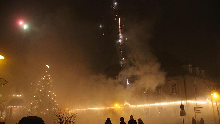 Silvester auf dem Höchstadter Marktplatz. Foto: Andreas Dorsch