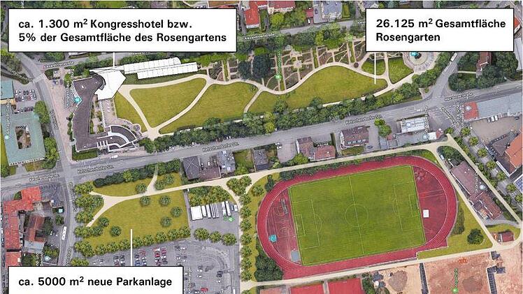 Den Plan für den Rosengarten in Coburg  präsentierte Micheal Stoschek beim Regionentalk.