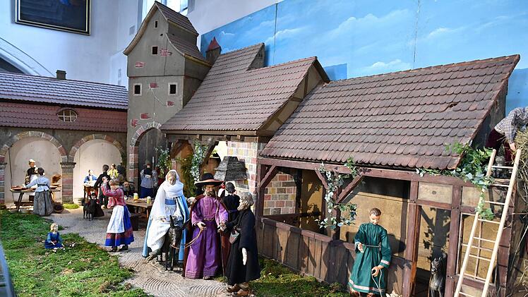 Die Krippe in der Oberen Pfarre 2019/20 im Detail. Foto: Ronald Rinklef