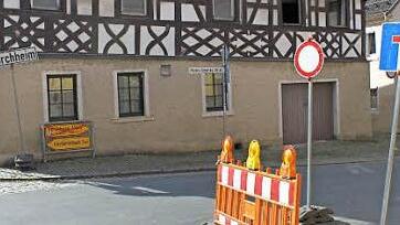 Die Bauarbeiten in Pretzfeld dauern noch an.  Foto: Carmen Schwind