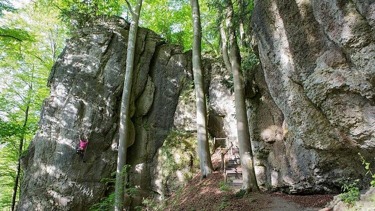 Kletterfelsen bei G&ouml;&szlig;weinstein Symbolfoto: Barbara Herbst