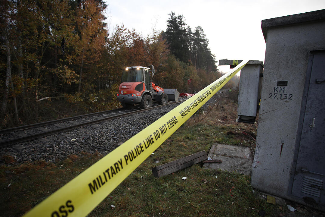 Tagbilder: Zugunglück in der Oberpfalz