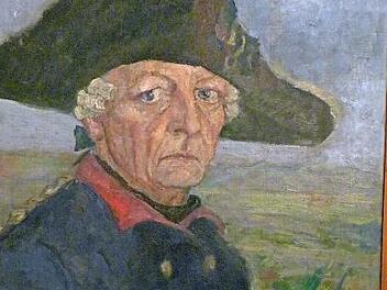 Selbstportrait des Schauspielers Otto Gebühr,das Gemälde entstand kurz nach den Dreharbeiten zu "Der Alte Fritz" 1928.  Foto: B. Windsheimer
