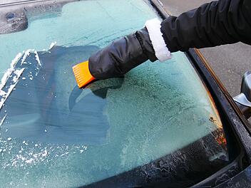 Windschutzscheibe, Auto, Eis, kratzen