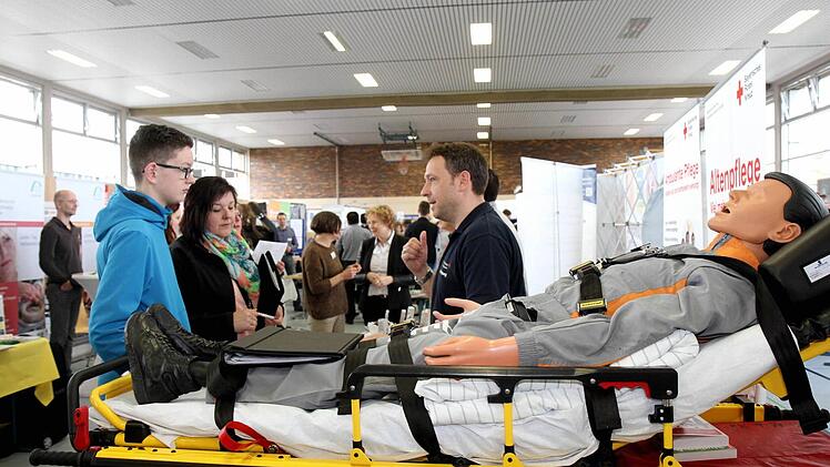 Auch die Pflegebranche machte auf sich aufmerksam. Foto: Richard Sänger