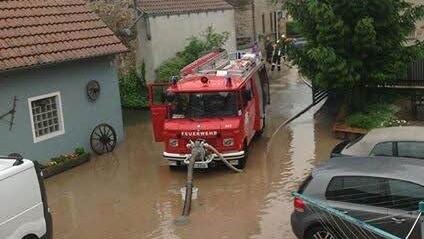 Hochwasser in Geesdorf. Foto: privat