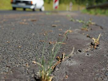 Straßen, die asphaltiert werden sollen sollen begutachtet wurden. Risse könnten die Bauhofarbeiter selbst ausgießen.Symbolfoto: Archiv/Arkadius Guzy