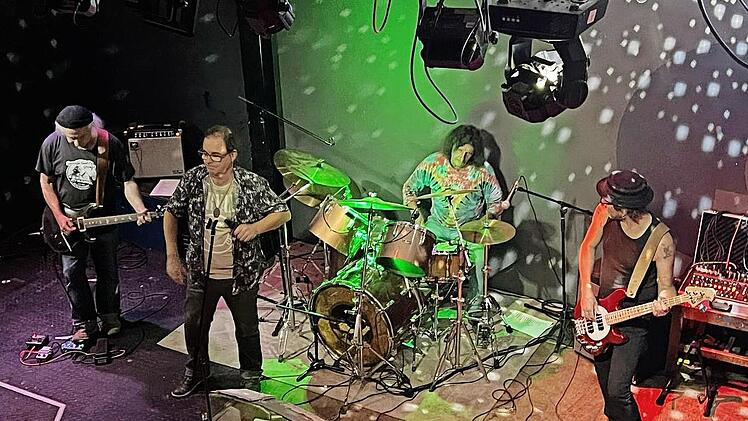 Die Band „Spacefrog“ spielt bei einem Auftritt im Erlanger Club „Omega“.
