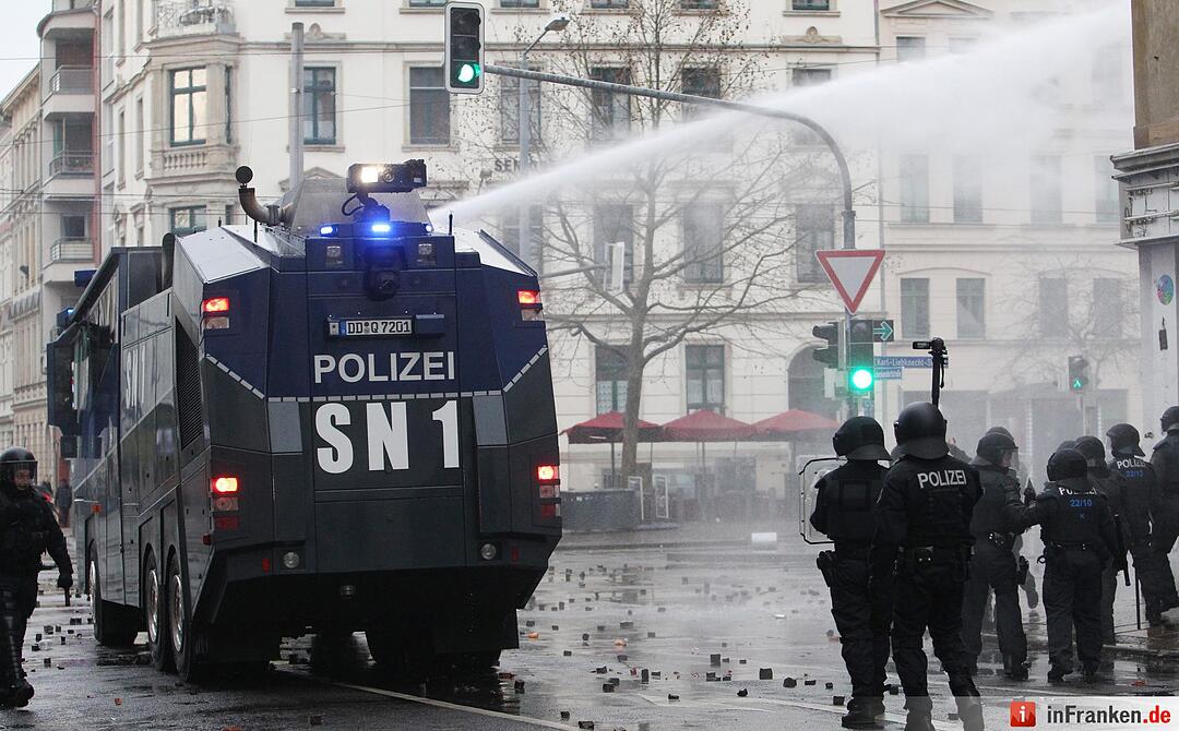 Krawalle in Leipzig