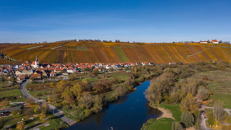 Fränkisches Weinland: Mainfähre zwischen Nordheim a.Main und Escherndorf (Nordheim a.Main/Fränkisches Weinland)