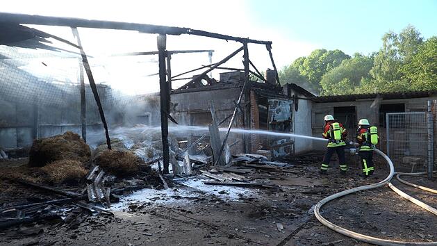 Brand auf Gefl&uuml;gelhof