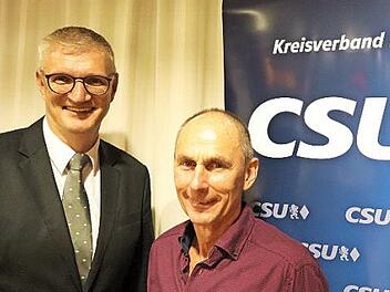 Bernd Ruppert (links) und CSU-Ortsverbandsvorsitzender Franz-Josef Ismaier nach der Nominierung Rupperts Foto: privat