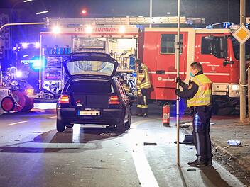 Auto erfasst P&auml;rchen und deren Hund