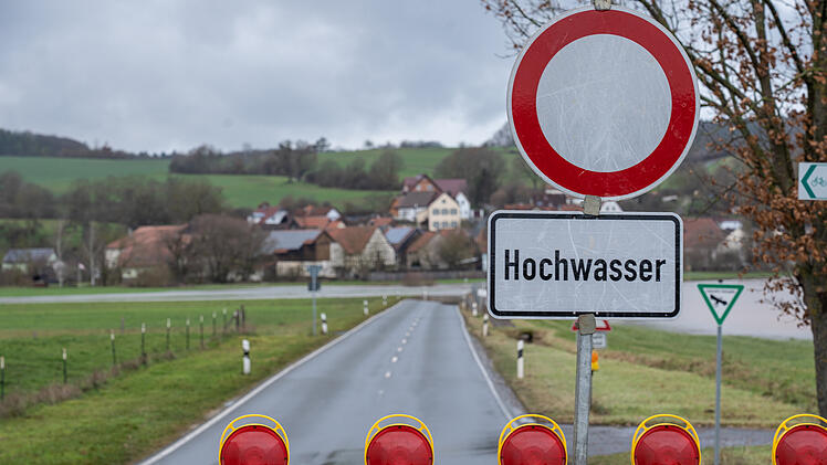 Dauerregen führt zu Hochwasser im Norden Bayerns