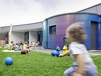 Der Kindergarten in Euerdorf. Foto: Architekturbüro Hessdörfer Seifert/ Christof Saile