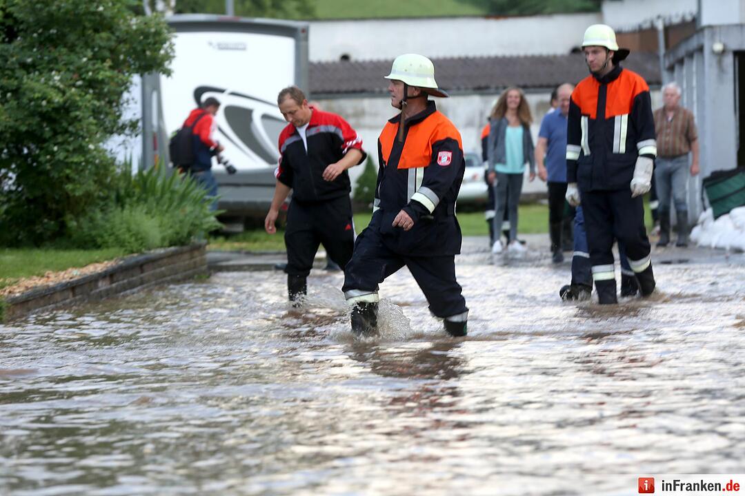 Schweres Hochwasser in Teilen Unterfrankens