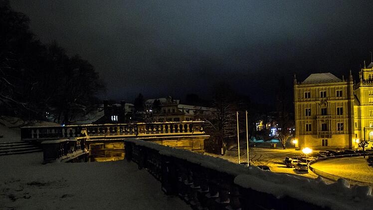 Coburger Winter-Impressionen: Blick auf den verschneiten Schlossplatz am Samstag.Foto: Jochen Berger