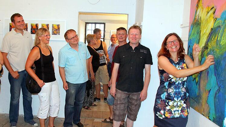 Bei der Eröffnung Foto: Bettina Knauth