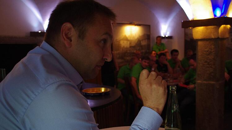 Jürgen Baumgärtner sprach in Steinwiesen zu den Forstdienstleistern. Foto: Marco Meißner
