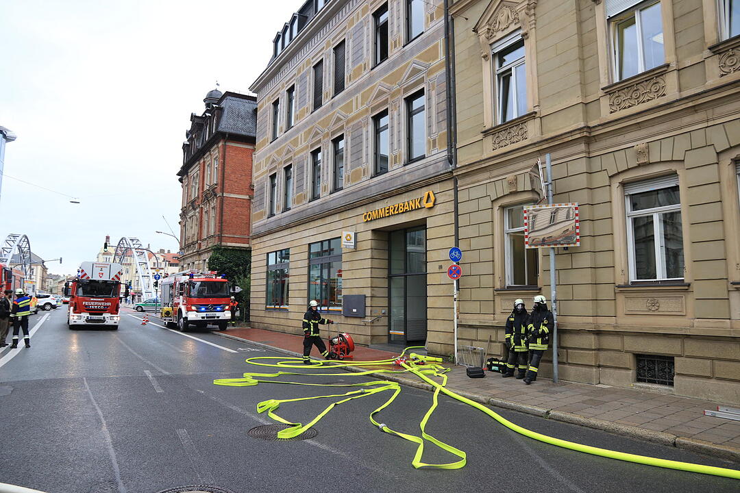 Bamberg: Feuer in der Innenstadt - Brand in Bankfiliale