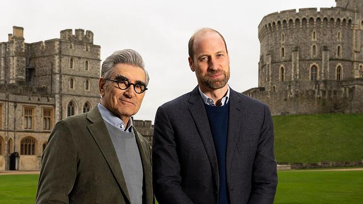 Im Rahmen seiner Apple-Serie besuchte Eugene Levy (links) nun Prinz William auf Schloss Windsor.