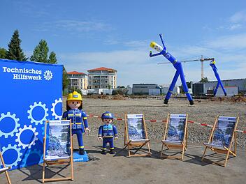 Wo heute noch die THW-Puppen tanzen, entsteht für 1,8 Millionen Euro die neue Unterkunft für die Bundesanstalt Technisches Hilfswerk (THW), Ortsverband Bad Kissingen.  Fotos: Peter Rauch