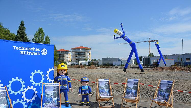 Wo heute noch die THW-Puppen tanzen, entsteht für 1,8 Millionen Euro die neue Unterkunft für die Bundesanstalt Technisches Hilfswerk (THW), Ortsverband Bad Kissingen.  Fotos: Peter Rauch