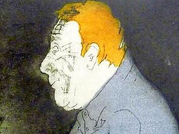 Die Radierung "Kellergespräche" von Walli Bauer  Repro: FT