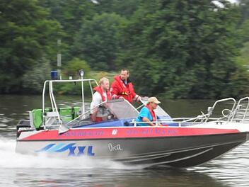 Die Wasserwacht Eltmann arbeitet ständig daran, sich fortzubilden. Hier ein Einsatz beim Mainski 2012.Foto: Wasserwacht Eltmann