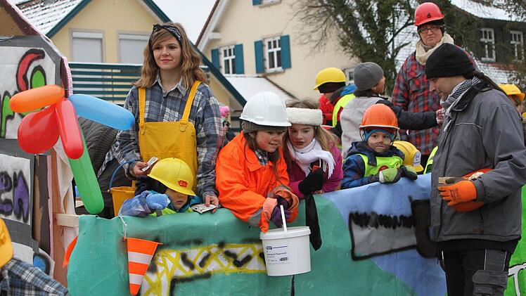 Die kleinen Baumeister aus dem Kindergarten St. Josef.