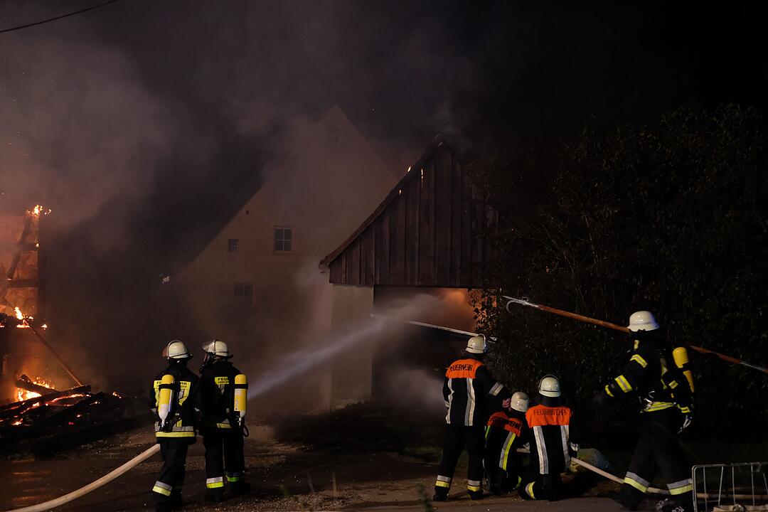Scheune im Nürnberger Land komplett abgebrannt