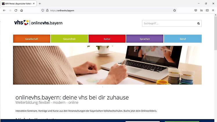 Die neue Webseite der Volkshochschulen