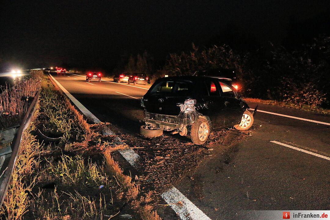 Karambolage auf der A70 bei Oberhaid