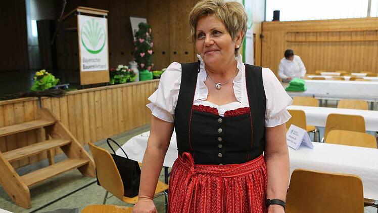 Anneliese Göller am Rande des Landfrauentages in HallstadtFoto: Barbara Herbst