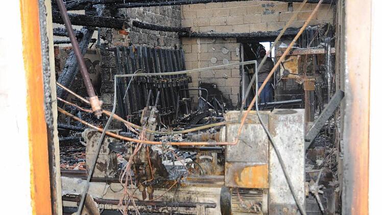 Die Werkstatt der Schreinerei: Ein einziger Trümmerhaufen.Foto: Gerold Snater