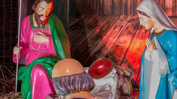 Das Jesuskind wurde aus der Kronacher Krippe gestohlen. Die Suche nach dem Dieb läuft. Foto: Marian Hamacher
