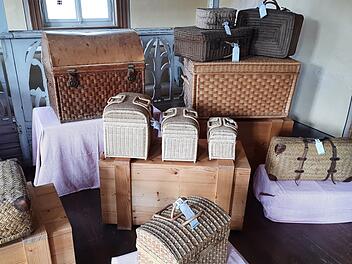 Die Sonderausstellung "Rumgekommen" zeigt historisches Reisegepäck und Korbwaren aus aller Welt.