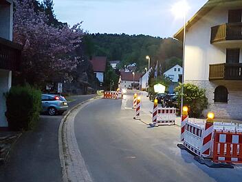 Die Trubachtalstraße in Obertrubach ist bis Juni eine Baustelle. Foto: Franz Galster