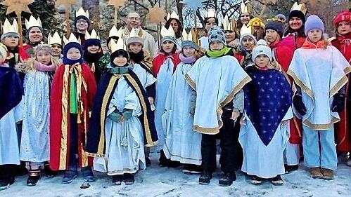 Die Sternsinger der Pfarreien Pinzberg, Weingarts und Wiesenthau.