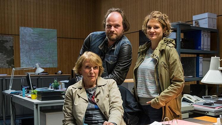 Gehen am Sonntag in den vierten Franken-Tatort: Dagmar Menzel, Andreas Leopold Schadt und Eli Wasserscheid Foto: Daniel Karmann/dpa