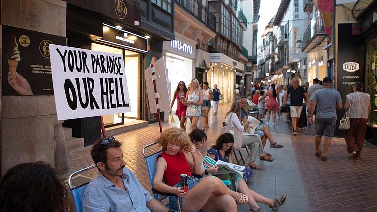 Protest gegen den Tourismus auf Mallorca