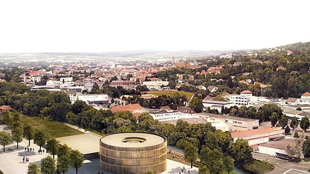 So k&ouml;nnte das Globe auf dem einstigen G&uuml;terbahnhof aussehen, wenn es fertig ist. Grafik: Brose