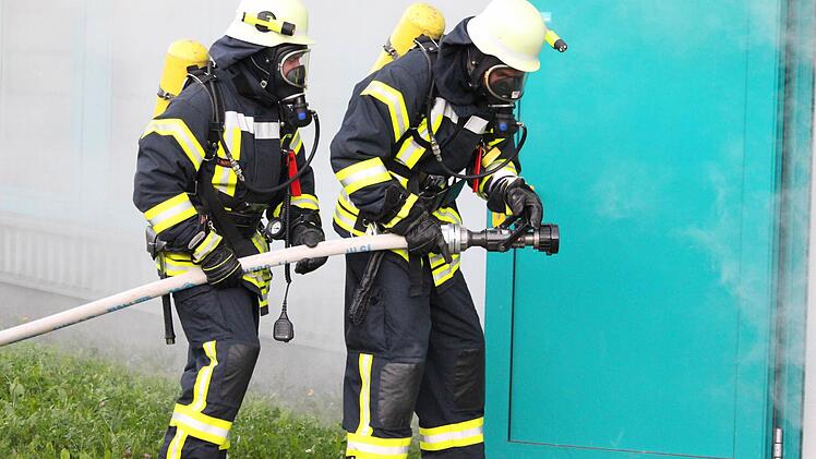 Großübung beim Bekleidungszentrum der Bundeswehr. Foto: Sebastian Schmitt-Mathea