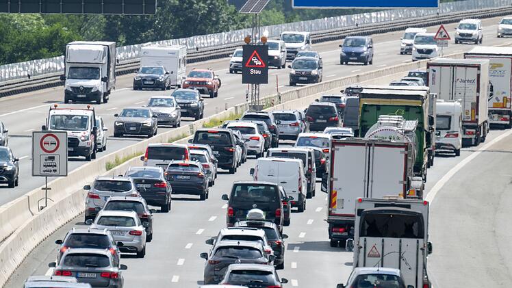 Stau auf der Autobahn