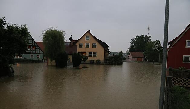 Gewitter: Wassermassen überfluten Landkreis Ansbach