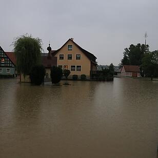 Gewitter: Wassermassen überfluten Landkreis Ansbach